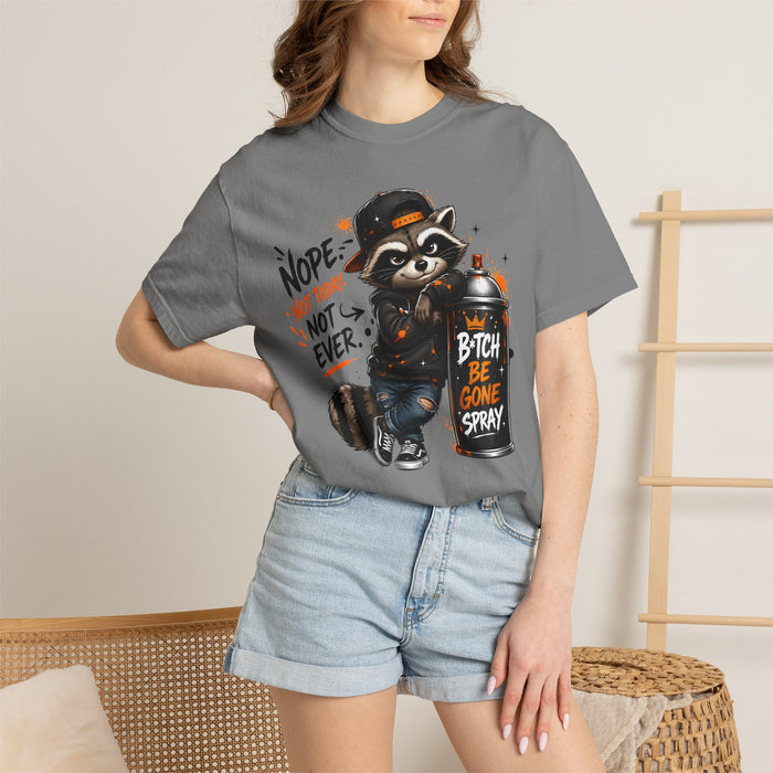 T-Shirt - Sassy Raccoon "Bitch Be Gone Spray" Graphic Tee