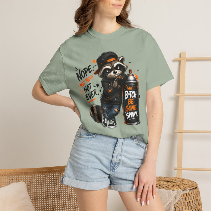 T-Shirt - Sassy Raccoon "Bitch Be Gone Spray" Graphic Tee