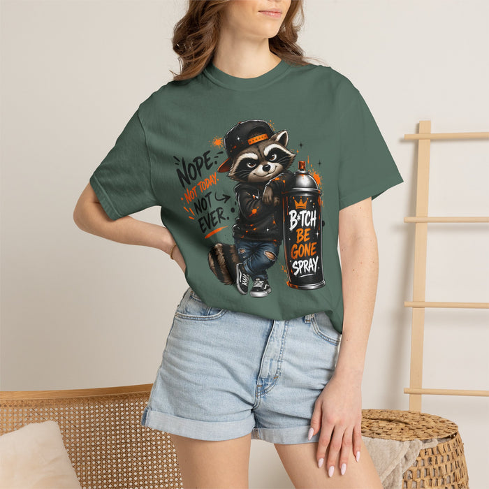T-Shirt - Sassy Raccoon "Bitch Be Gone Spray" Graphic Tee