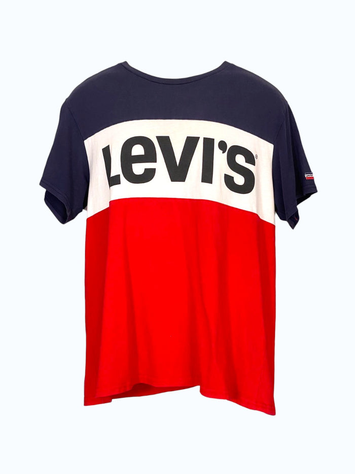 t-shirt Levi's bianca rossa e blu