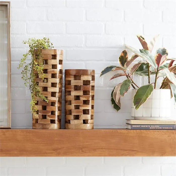 TEAK VASE
