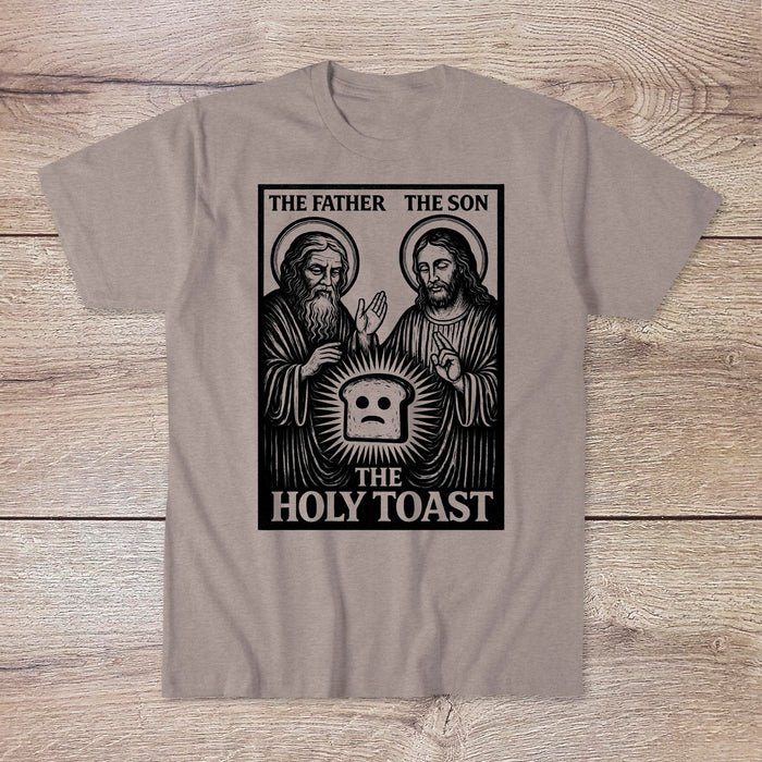 The Holy Toast: Blasphemous Atheist Medieval Tee | Funny Christian Middle-Ages Graphic Art T-Shirt