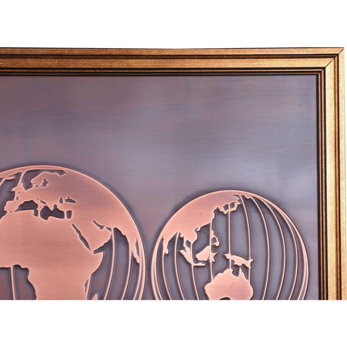 Three Globe Copper Wall Art - Artwork available at Dekadron for $79.90