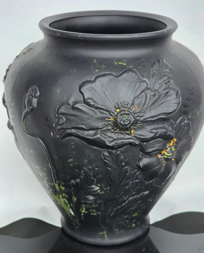 Tiffin art glass poppy vase