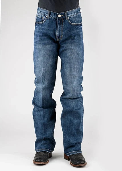 Tin Haul 421 Regular Joe Stretch Deco Pockets (Medium Wash) - Men's Bootcut Jeans (Closeout)