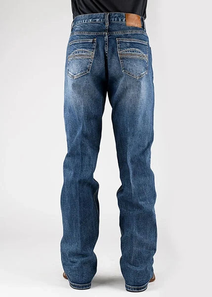 Tin Haul 421 Regular Joe Stretch Deco Pockets (Medium Wash) - Men's Bootcut Jeans (Closeout)