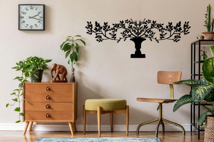 Tree With Vase Metal Wall Art - Decor available at Dekadron for $99.90