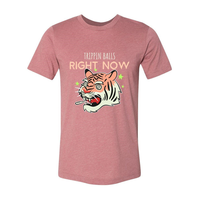 Tripping Balls Tiger LSD Cannabis Weed 420, Pot, Herb, Ganja, Marijuana, Shrooms, Mushrooms, Stoner, Pothead Funny Meme Tee T-Shirt