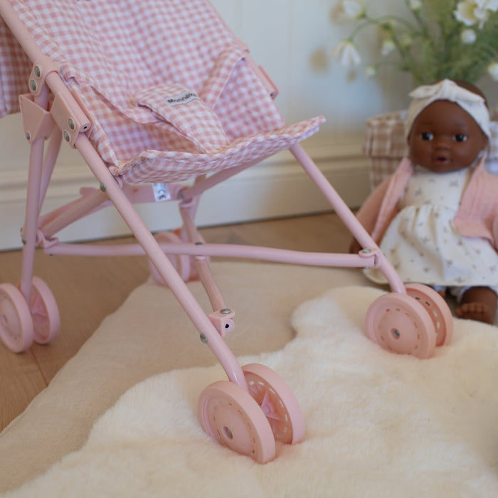 Tutete - Monnka Gingham Doll Stroller - Vichy