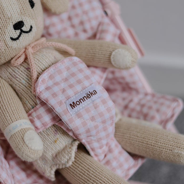Tutete - Monnka Gingham Doll Stroller - Vichy