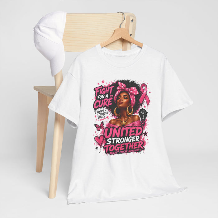 United, Stronger Together Pink Ribbon Tee Graphic Shirt