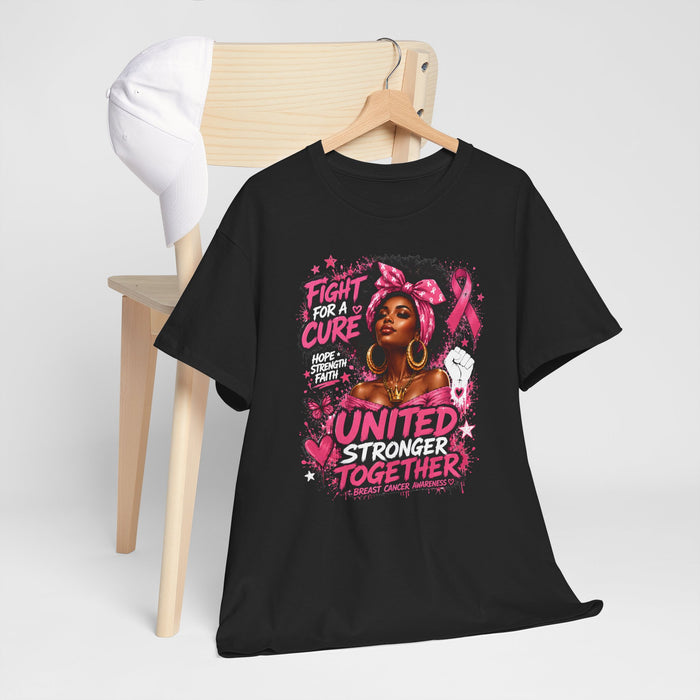 United, Stronger Together Pink Ribbon Tee Graphic Shirt