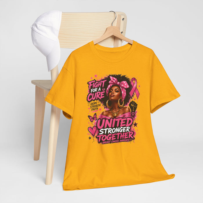 United, Stronger Together Pink Ribbon Tee Graphic Shirt