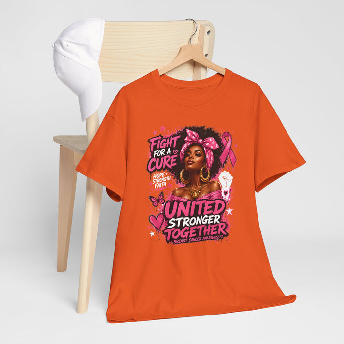 United, Stronger Together Pink Ribbon Tee Graphic Shirt