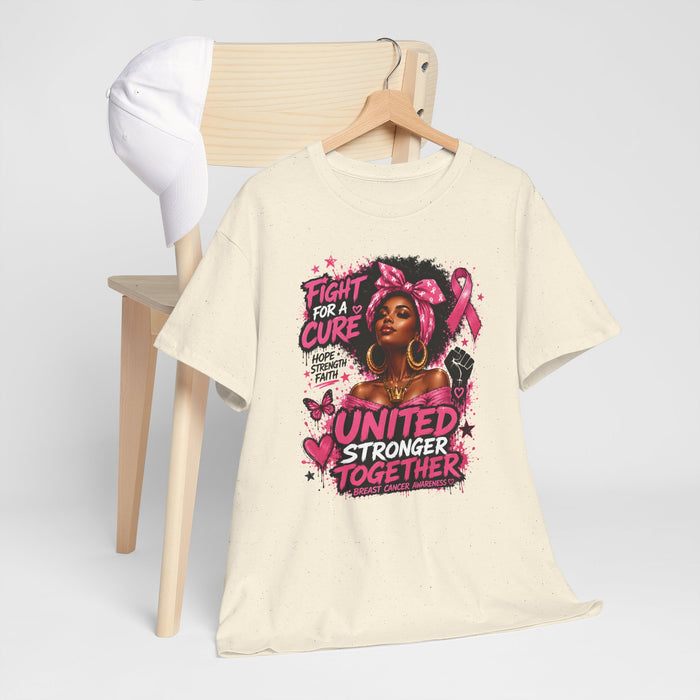 United, Stronger Together Pink Ribbon Tee Graphic Shirt
