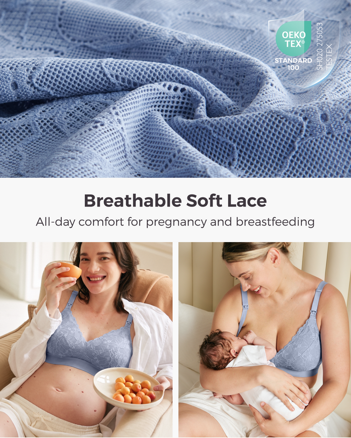 Upgraded Soft Lace Nursing Bra V Neck