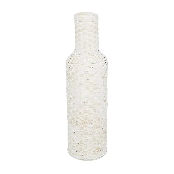 White Bamboo Bohemian Vase