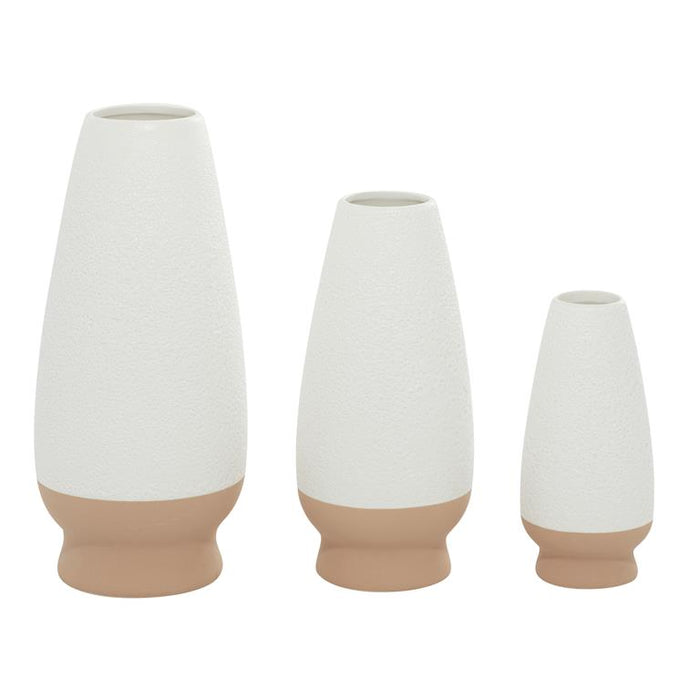 WHITE CERAMIC CONTEMPORARY VASE,