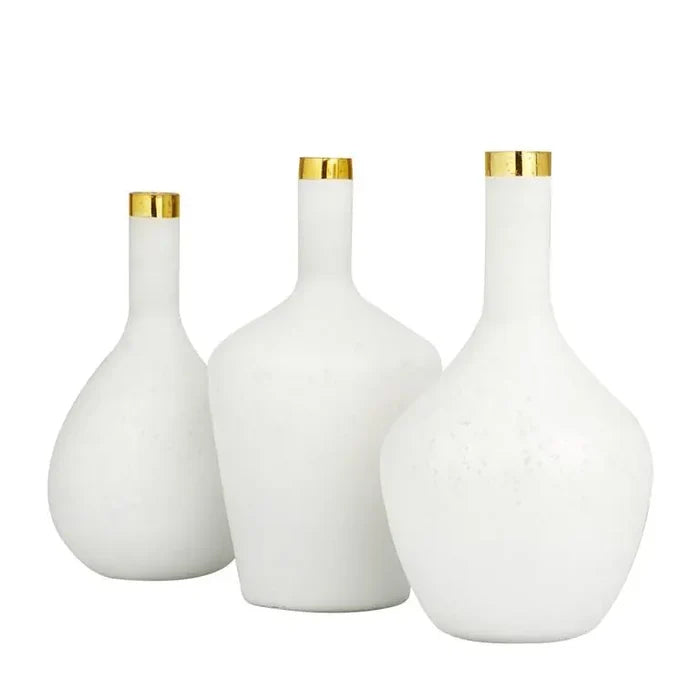 White Glass Glam Vase