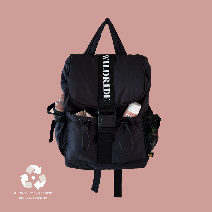 Wildride - Recycled Adult Backpack - Black - Mabel & Fox