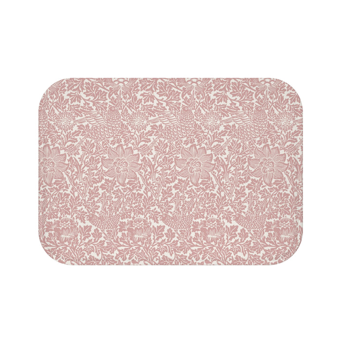 William Morris Bath Mat Bird & Anemone Pink