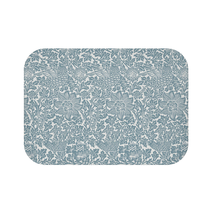 William Morris Bath Mat Bird & Anemone Slate Blue