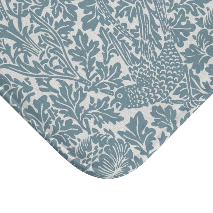 William Morris Bath Mat Bird & Anemone Slate Blue