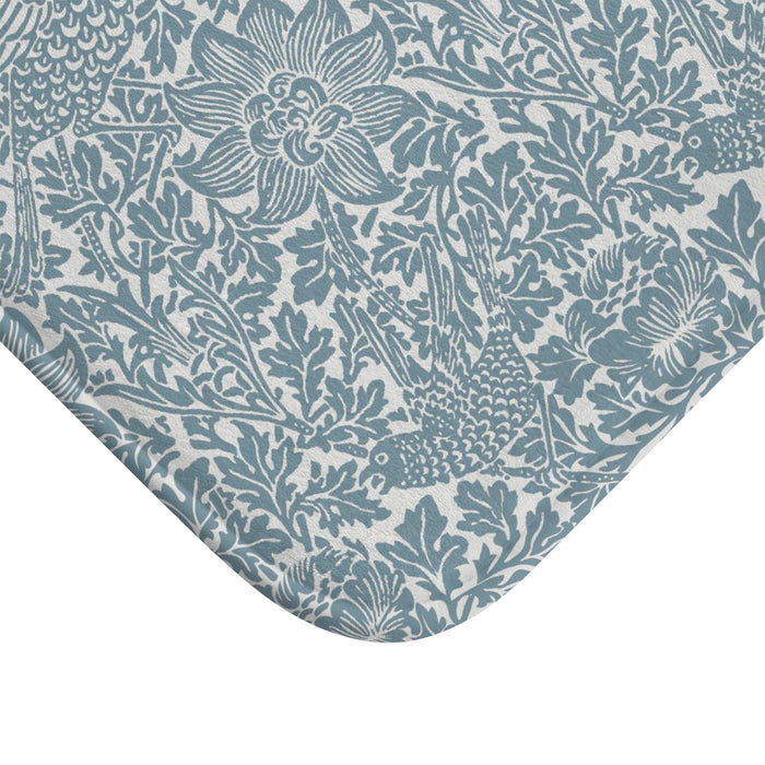 William Morris Bath Mat Bird & Anemone Slate Blue