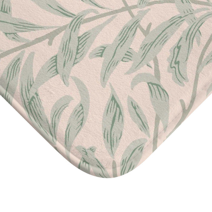 William Morris Bath Mat Willow Bough Peach Sage