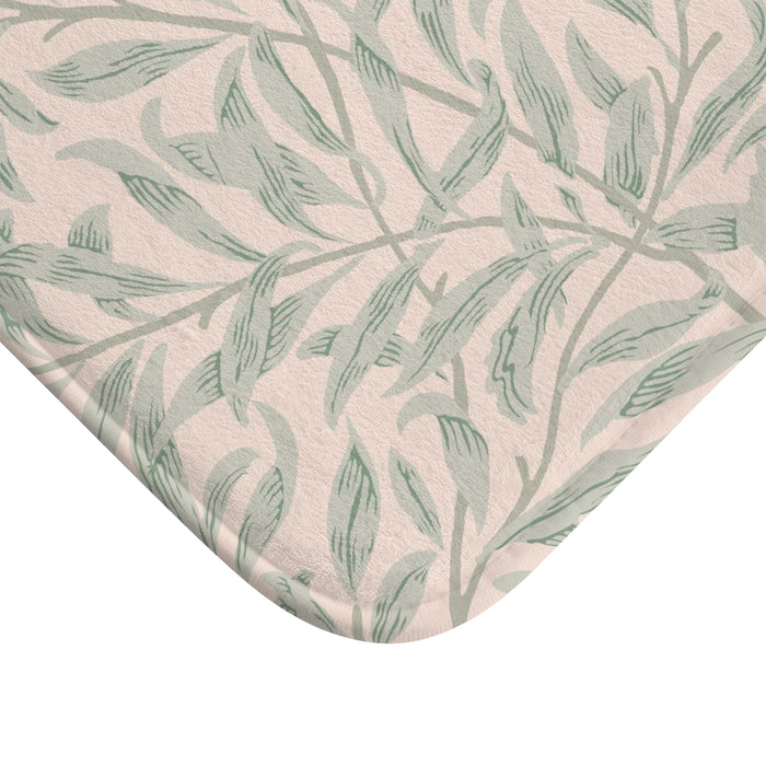 William Morris Bath Mat Willow Bough Peach Sage