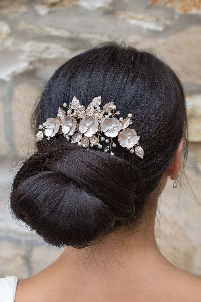 Windsor Bridal Jewellery, Ava - Gold Bridal Comb