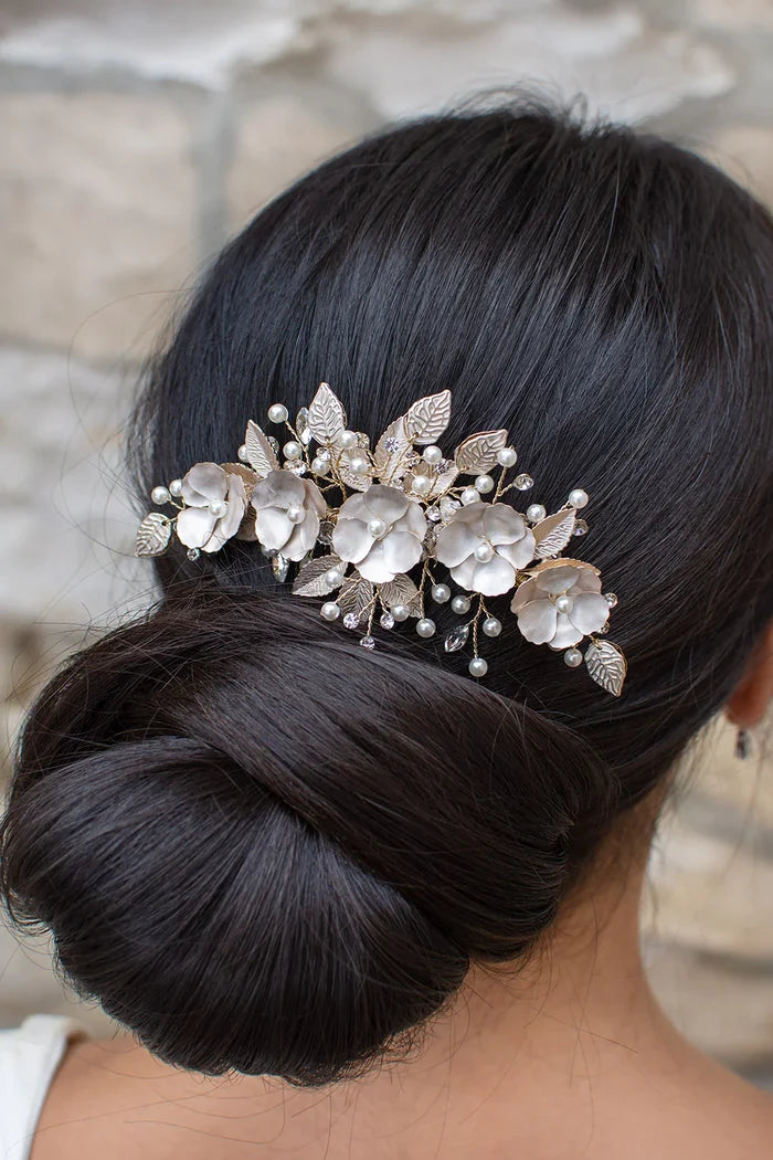 Windsor Bridal Jewellery, Ava - Gold Bridal Comb