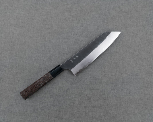 Yoshimi Kato Aogami Super Kurouchi Kasumi 170mm Bunka with Wenge Buffalo Horn Handle