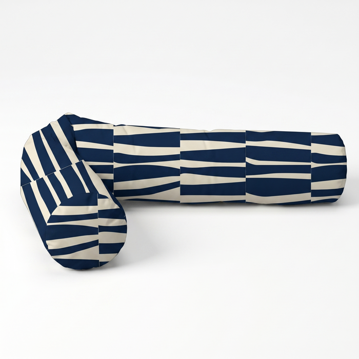 Large 7" x 60" / Navy Geometric